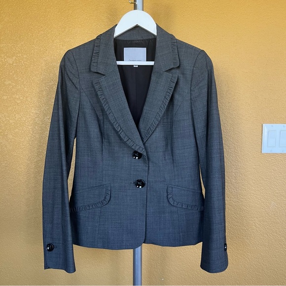 Classiques Entier Jackets & Blazers - Classiques Entier Gray Blazer Tailored Suit Jacket